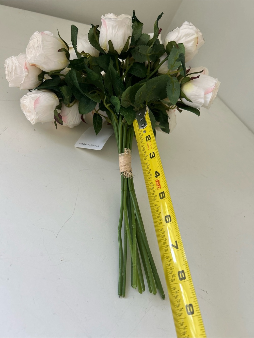 Elegant Faux Ivory Rose Bouquet Home Decor Stems Only -12 stems/24 buds NEW - Picture 11 of 14